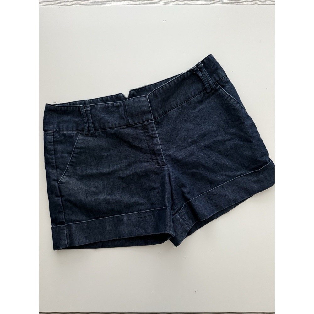 Express Notched Dark Wash Denim Shorts Womens 10 Classic Preppy Nautical Summer